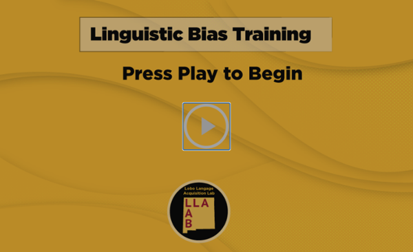 Linguistic Bias Training Thumbnail - press play to begin